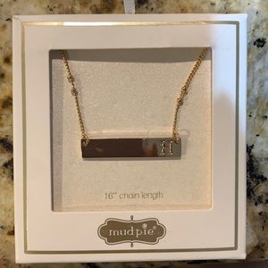 Initial H necklace.  16 inch chain